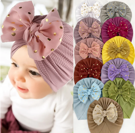 Baby Headband Summer Cute Floral Bows Baby Girl Headbands Elastic Bowknot Newborn Hair Band Turban Set Hair Accessories